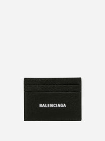 Balenciaga Men's Leather Card Holder Black