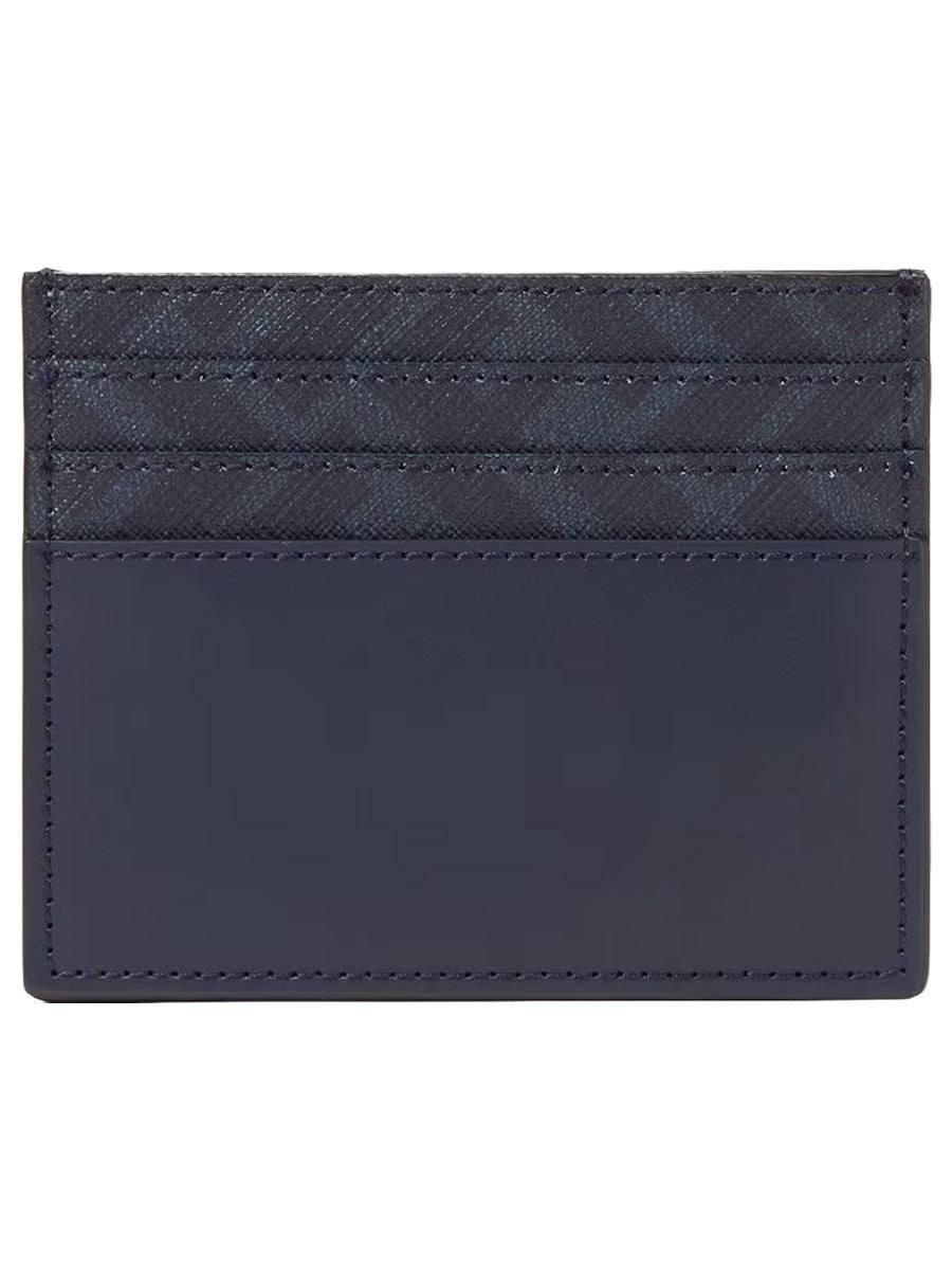 Fendi Men's Leather Card Holder Blue