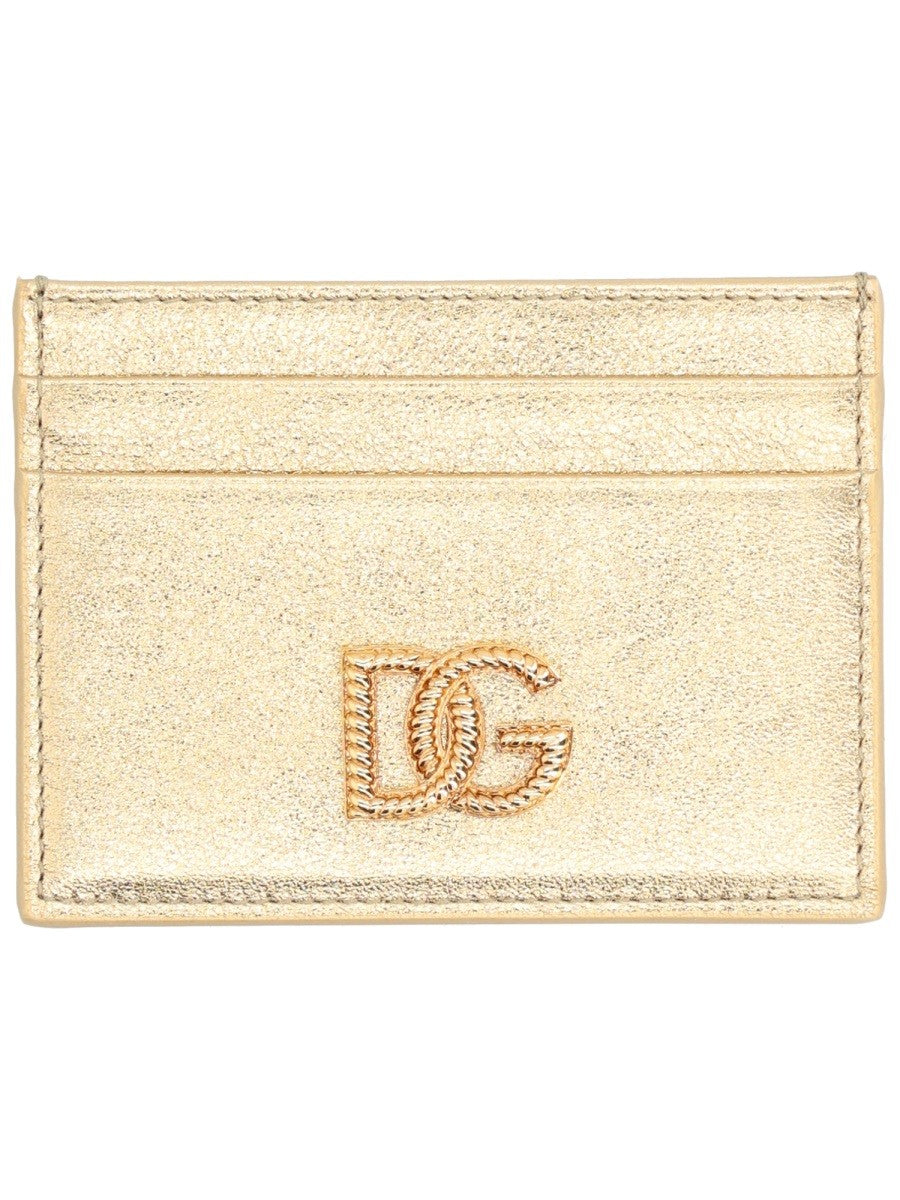 Dolce &amp; Gabbana Women's Leather Card Holder Gold