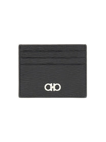 Ferragamo Men's Leather Card Holder Black