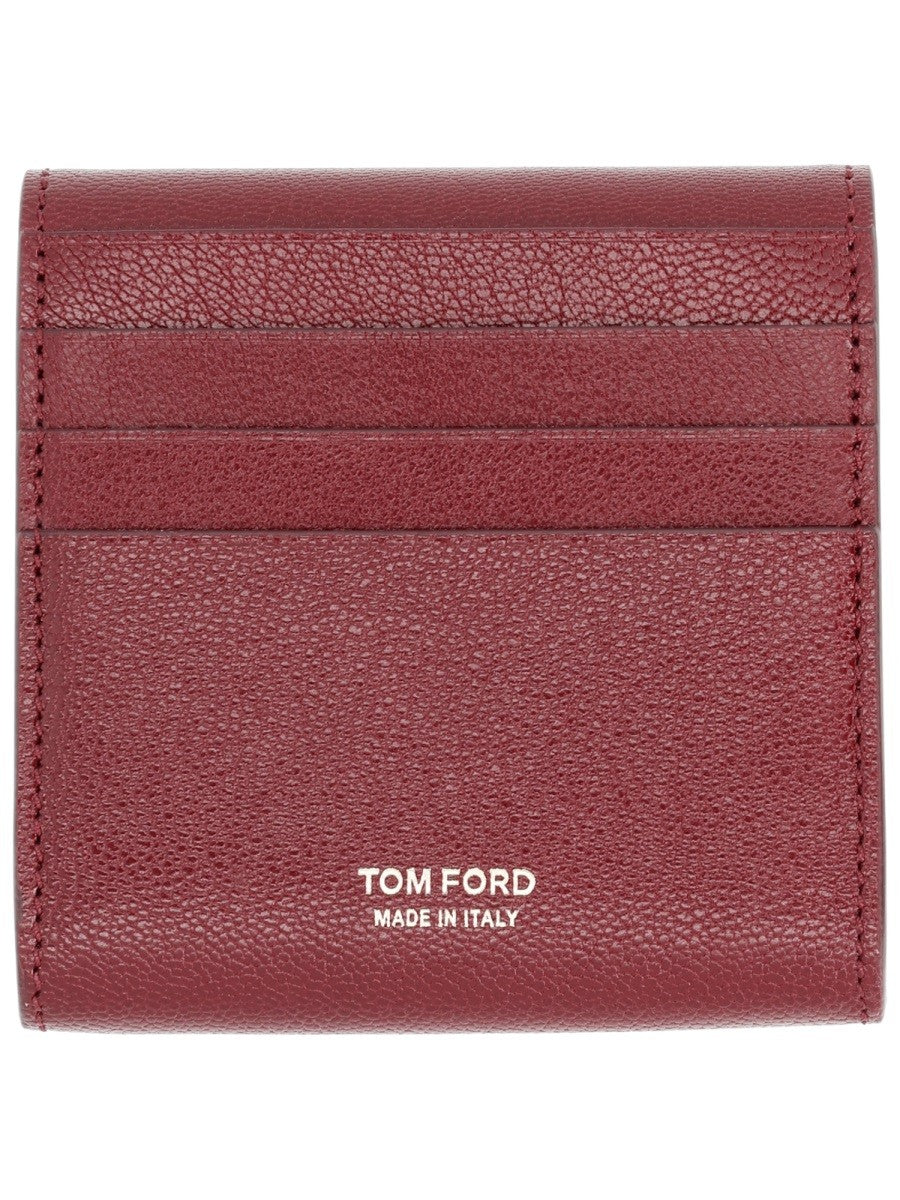 Tom Ford Women's Leather Card Holder Red