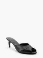JUDE Women's Leather Cave Mule Sandals Black, view 2
