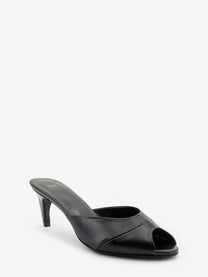 JUDE Women's Leather Cave Mule Sandals Black