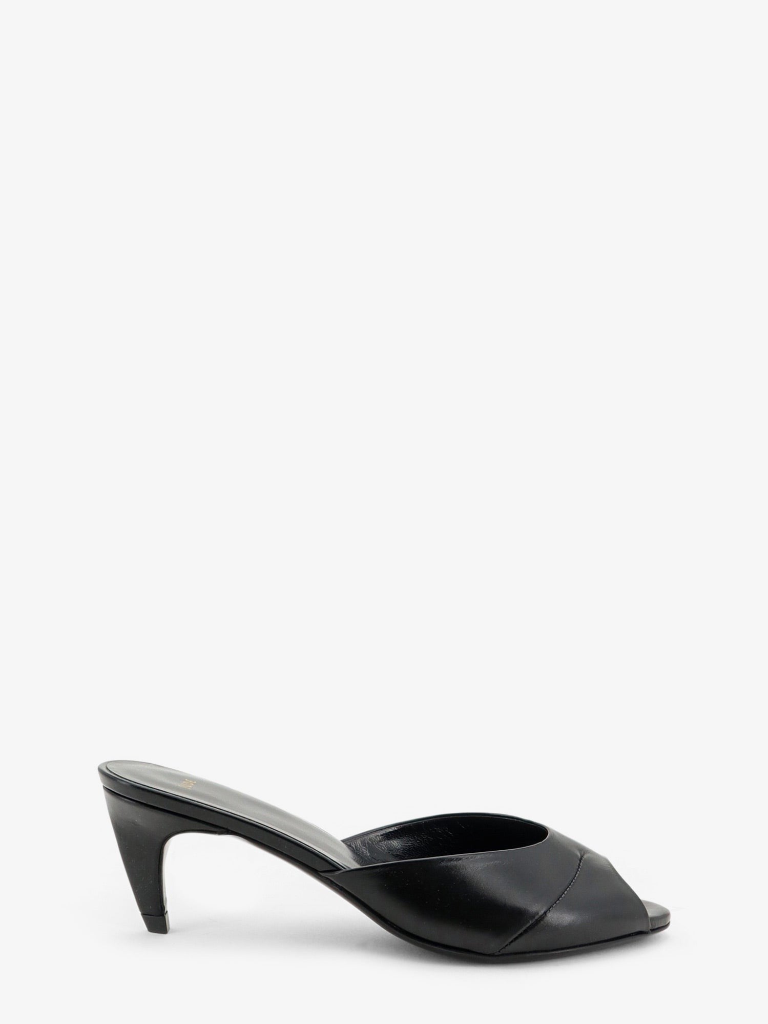 JUDE Women's Leather Cave Mule Sandals Black