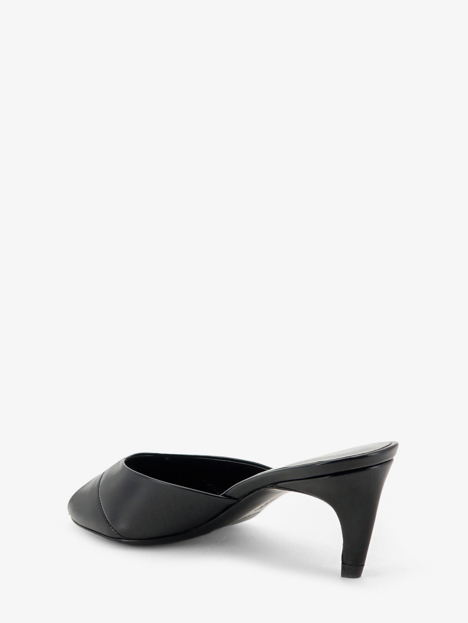 JUDE Women's Leather Cave Mule Sandals Black