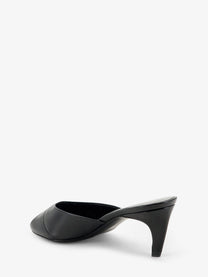 JUDE Women's Leather Cave Mule Sandals Black