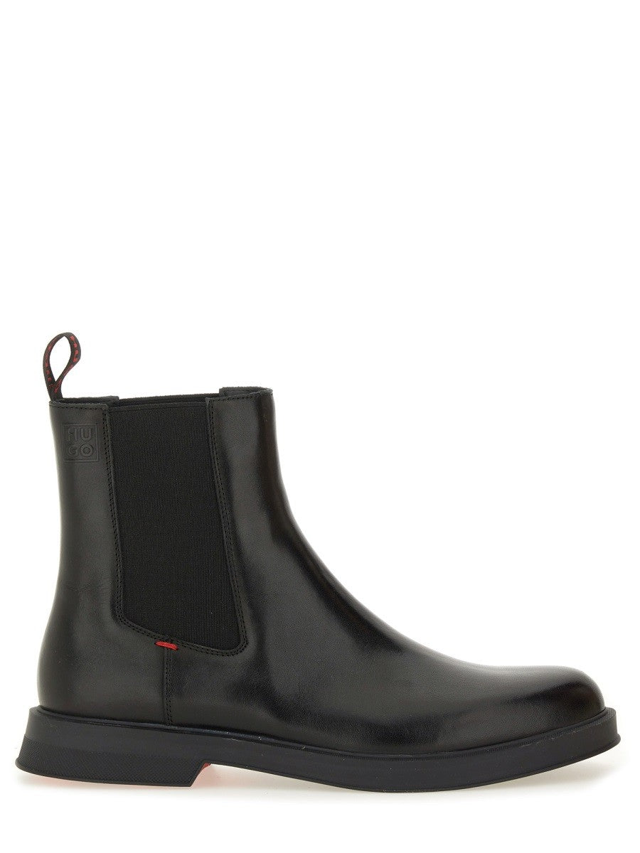 Hugo Men's Leather Chelsea Boot Black Hugo