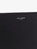 Saint Laurent Men's Leather Clutch Black, view 5