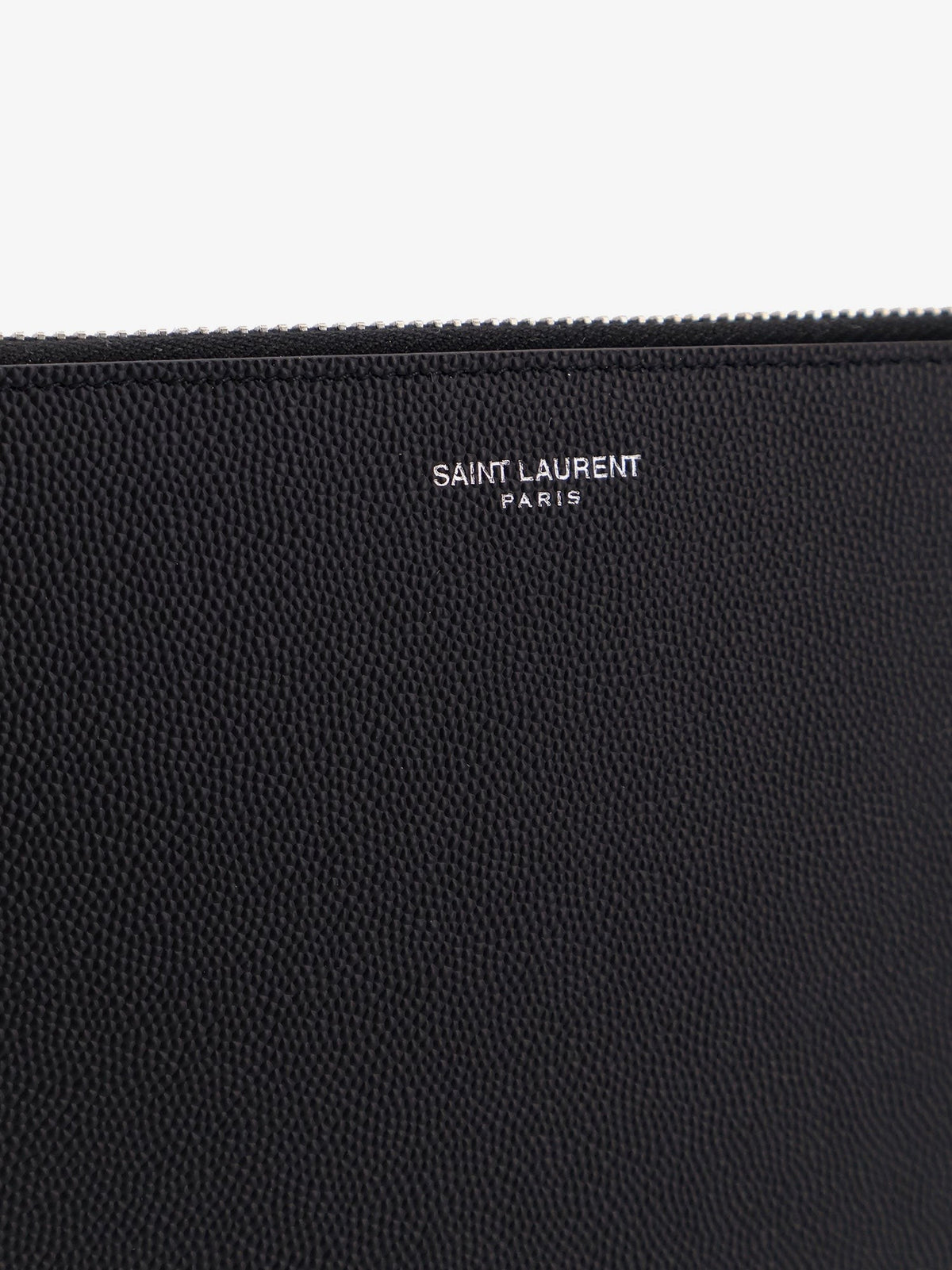 Saint Laurent Men's Leather Clutch Black, view 5