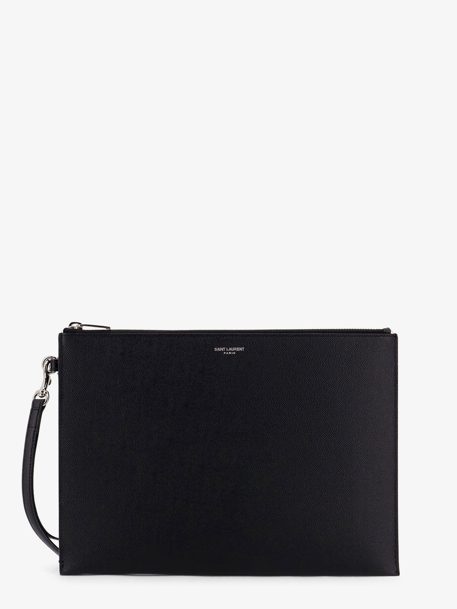 Saint Laurent Men's Leather Clutch Black