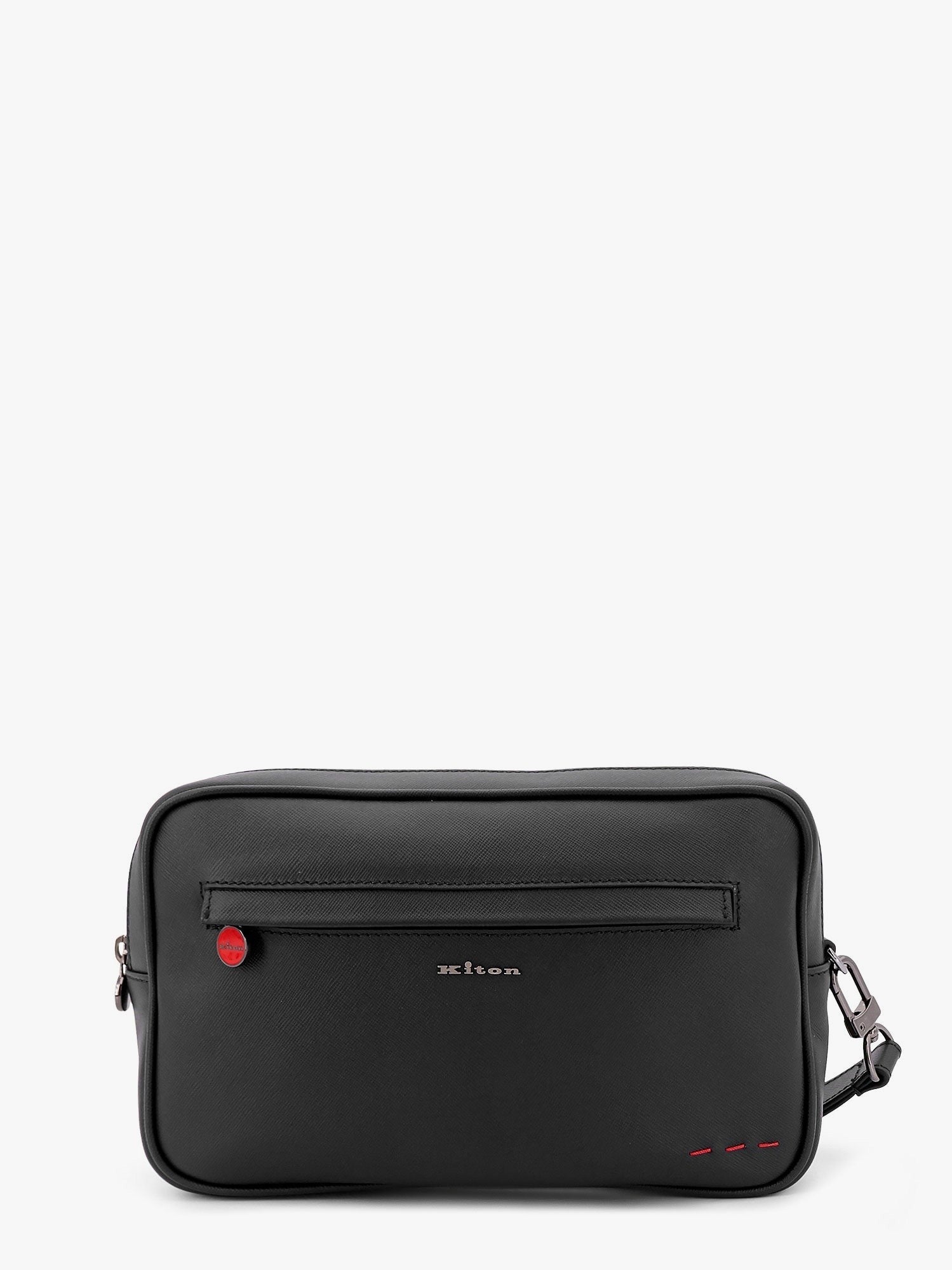 Kiton Men's Leather Clutch Black