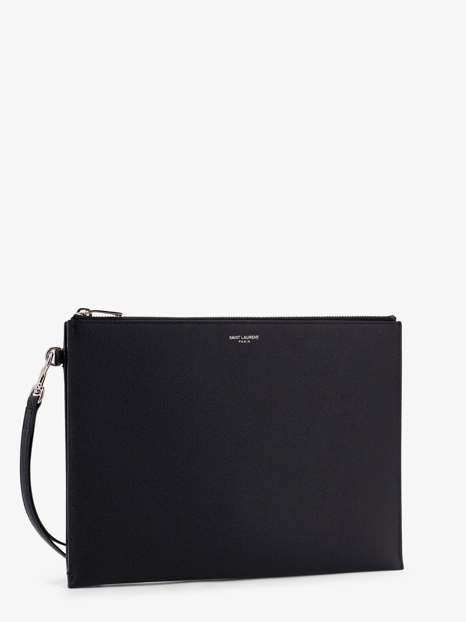 Saint Laurent Men's Leather Clutch Black