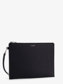 Saint Laurent Men's Leather Clutch Black