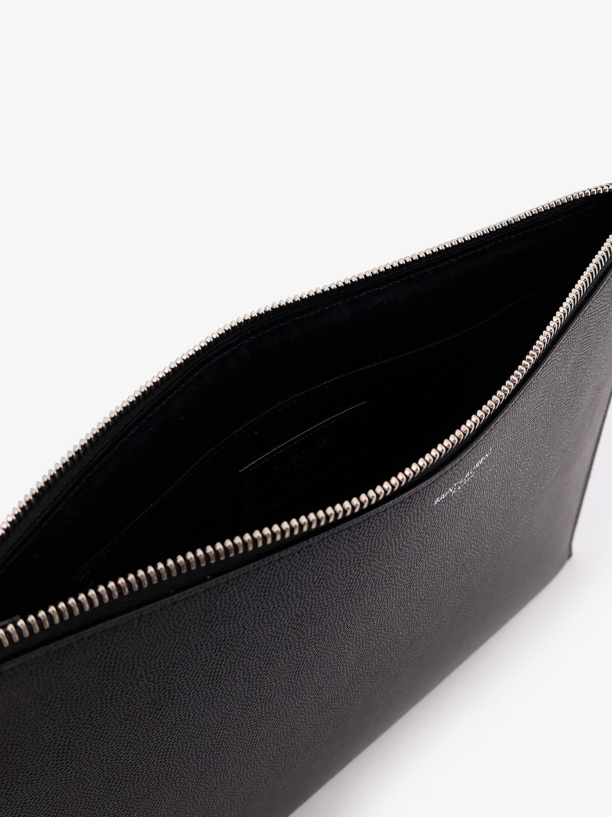 Saint Laurent Men's Leather Clutch Black, view 4