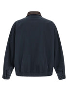 PRADA Leather Collar Jacket Blue, view 2