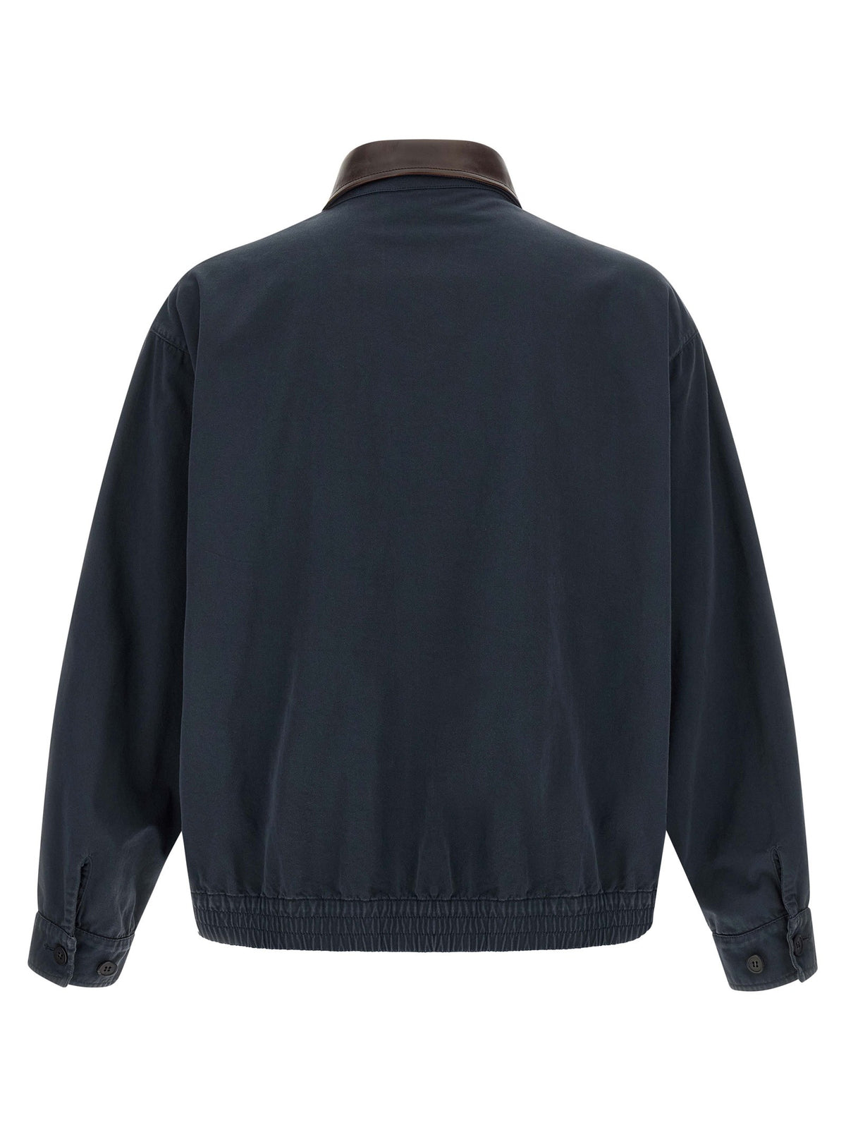 PRADA Leather Collar Jacket Blue, view 2