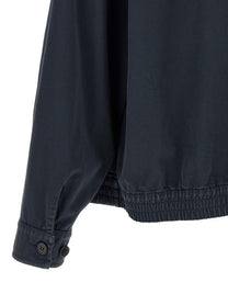 PRADA Leather Collar Jacket Blue