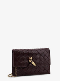 Bottega Veneta Women's Leather Crossbody Bag Red