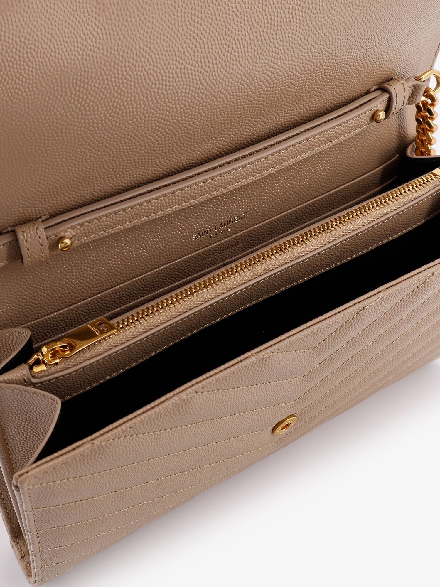 Saint Laurent Women's Leather Crossbody Bag Beige