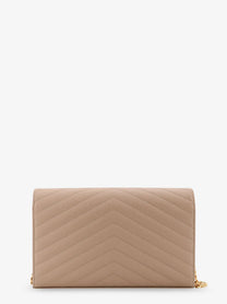 Saint Laurent Women's Leather Crossbody Bag Beige