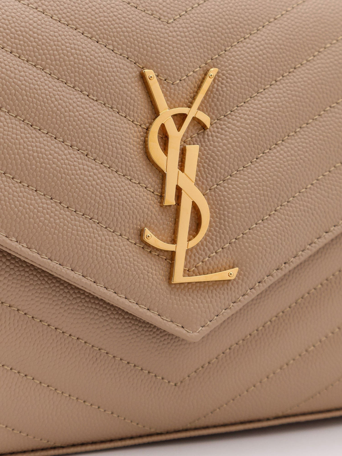 Saint Laurent Women's Leather Crossbody Bag Beige, view 5