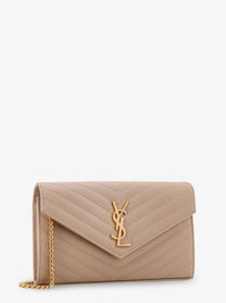 Saint Laurent Women's Leather Crossbody Bag Beige