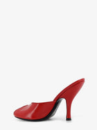 JUDE Women's Leather Date Mule Sandals Red, view 3