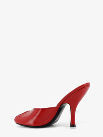 Jude Women's Leather Date Mule Sandals Red