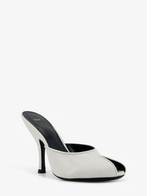 Jude Women's Leather Date Mule Sandals White