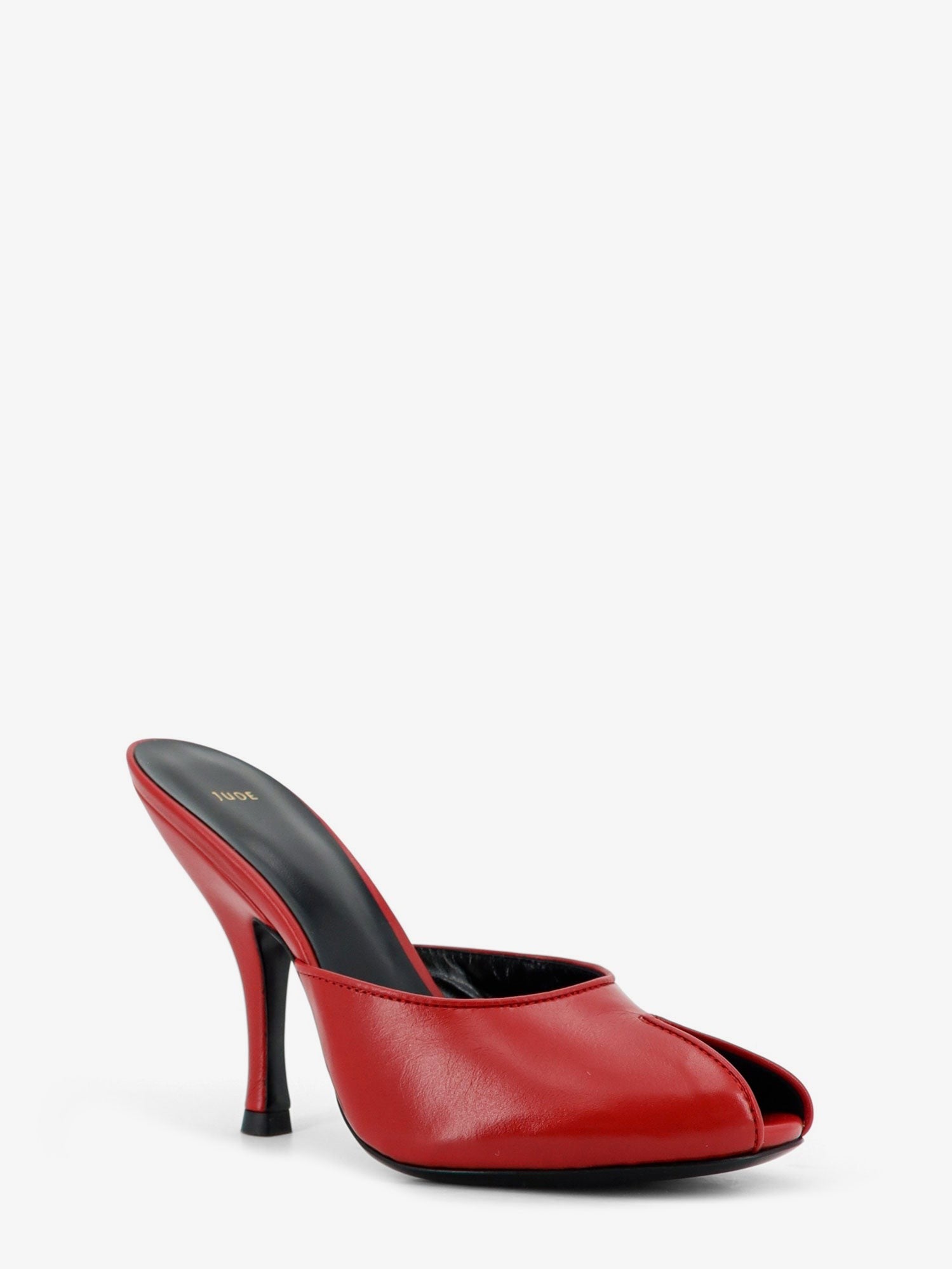 Jude Women's Leather Date Mule Sandals Red