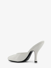 Jude Women's Leather Date Mule Sandals White