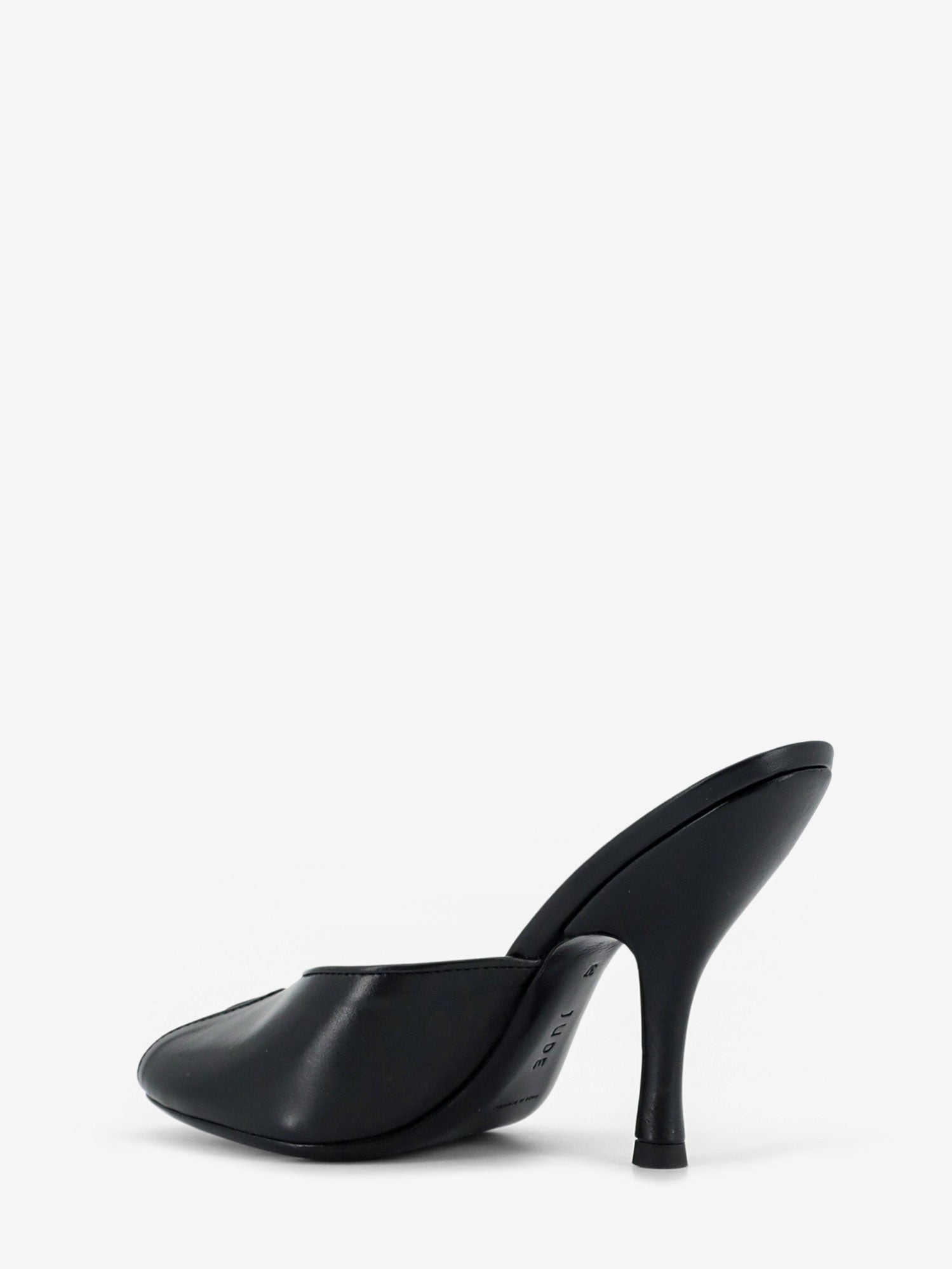 JUDE Women's Leather Date Mule Sandals Black
