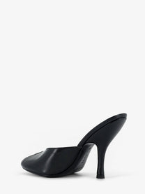 JUDE Women's Leather Date Mule Sandals Black