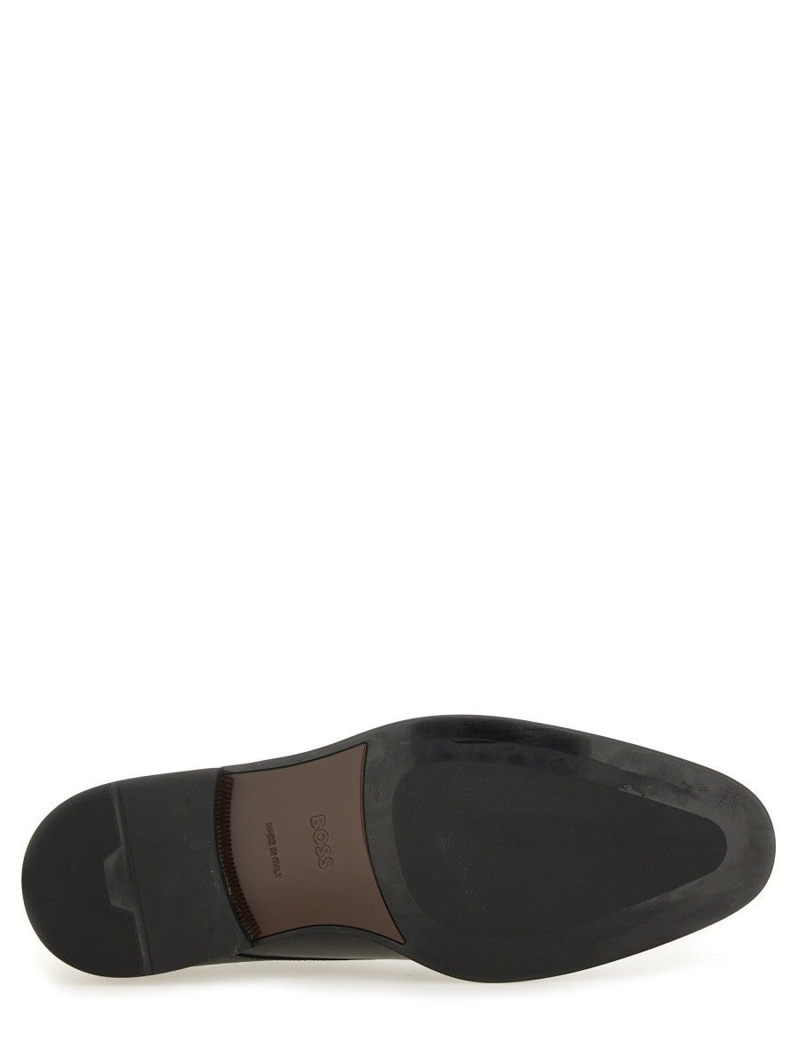 Boss Men's Leather Derby Loafer Black