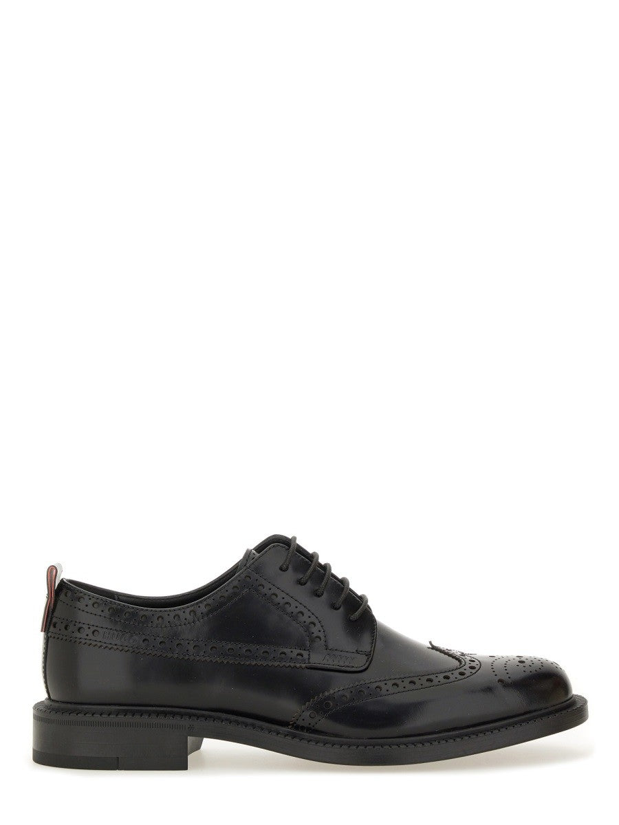 HUGO BOSS Men's Leather Derby Loafer Black