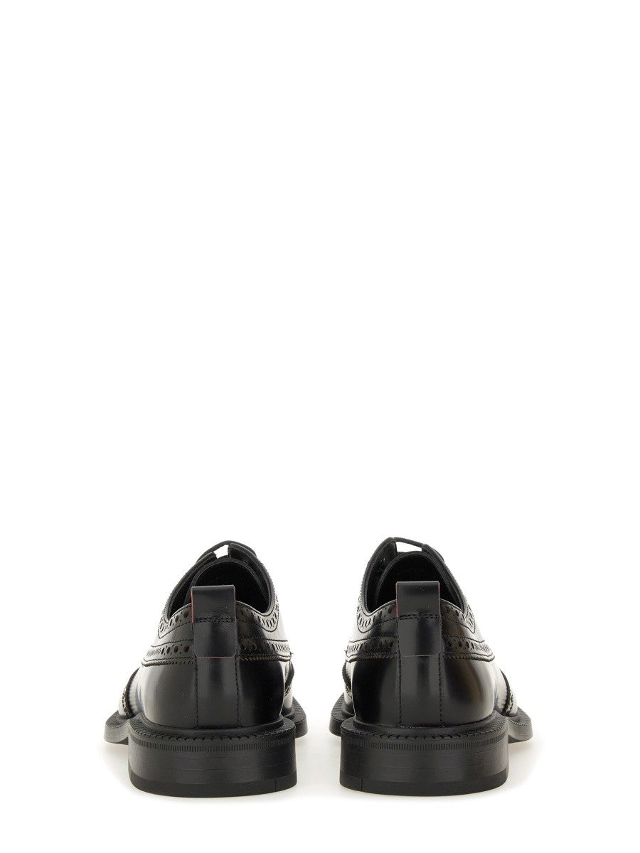 HUGO BOSS Men's Leather Derby Loafer Black, view 3