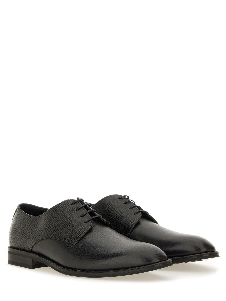 BOSS Men's Leather Derby Loafer Black, view 2