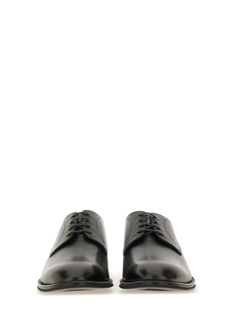 BOSS Men's Leather Derby Loafer Black, view 4