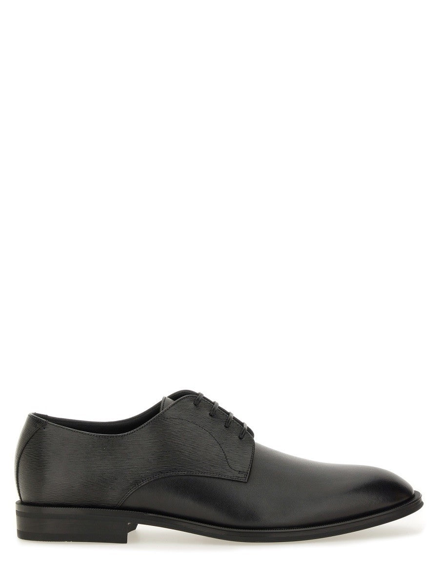 Boss Men's Leather Derby Loafer Black