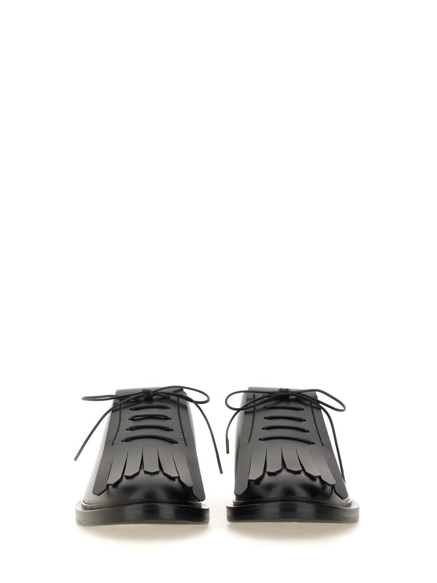 Max Mara Women's Leather Derby Black, view 4