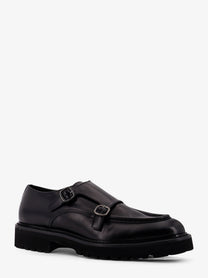 Doucal's Men's Leather Double Buckle Loafers Black