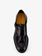 Doucal's Men's Leather Double Buckle Loafers Black, view 5