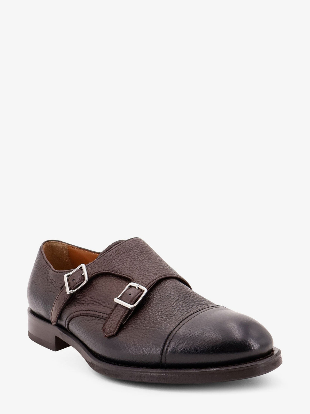 Doucal's Men's Leather Double Buckle Loafers Gold