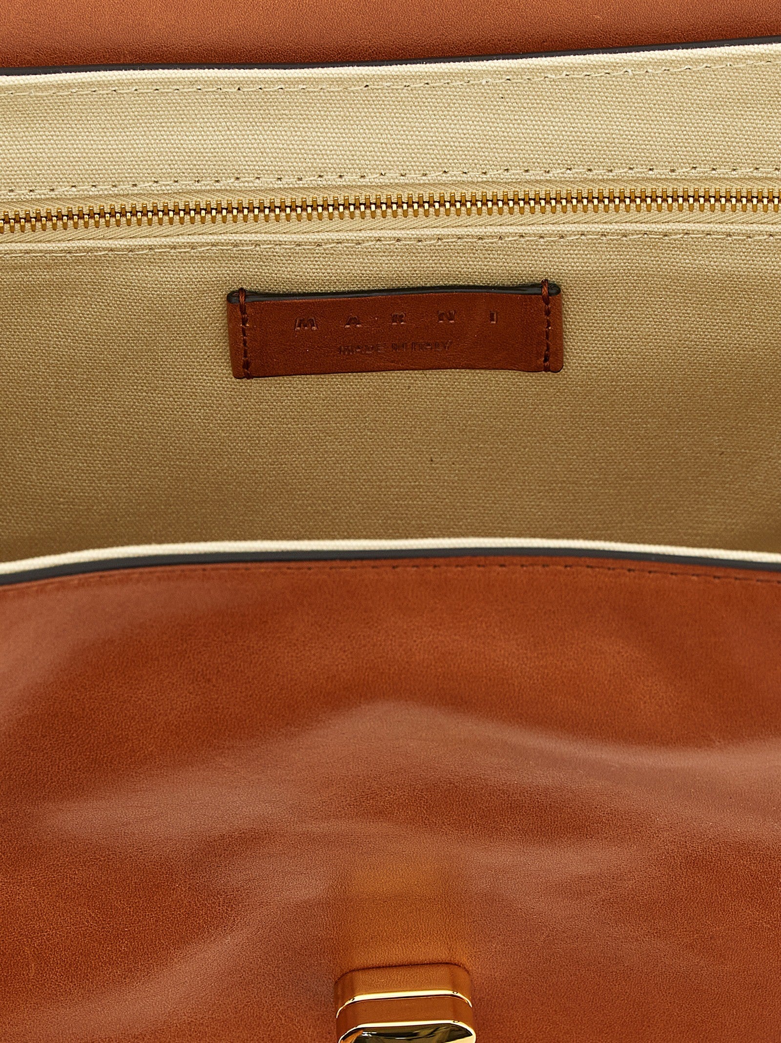 Marni Leather Shoulder Bag Brown