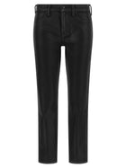 7 For All Mankind Leather Effect Jeans Black