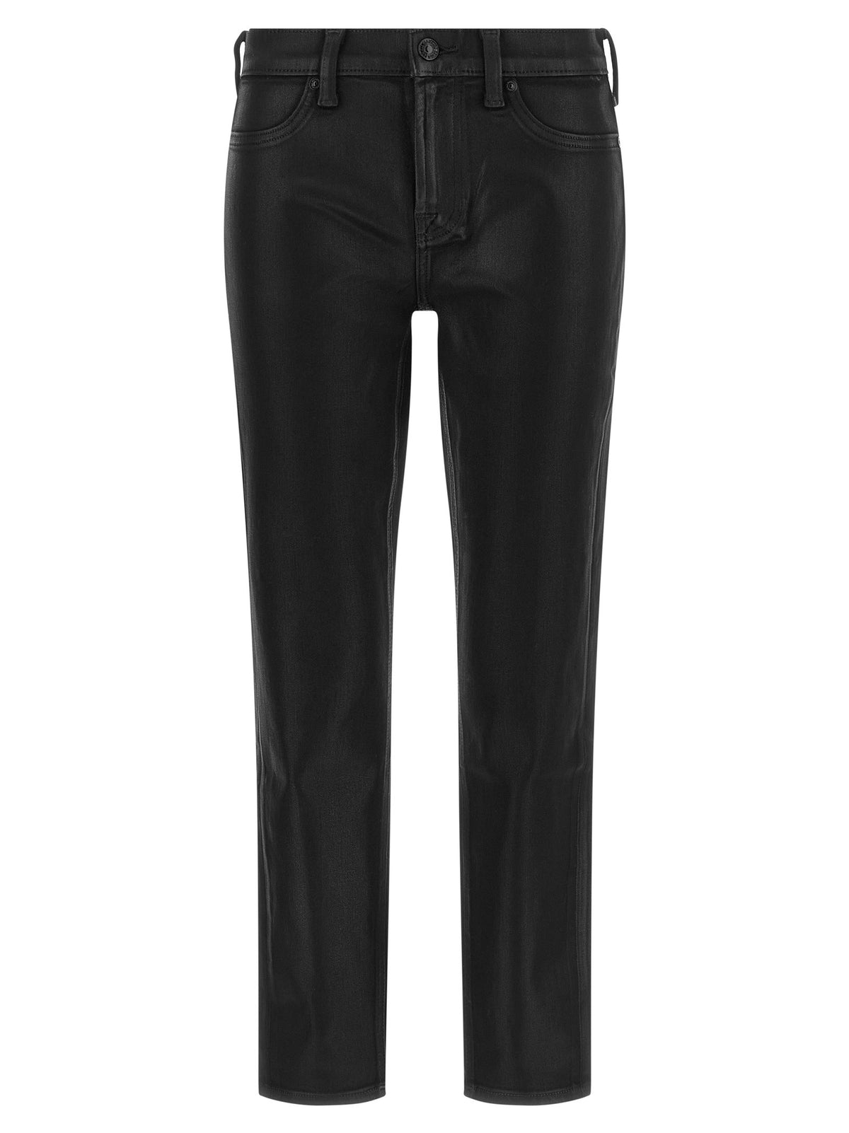 7 For All Mankind Leather Effect Jeans Black