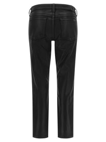 7 For All Mankind Leather Effect Jeans Black