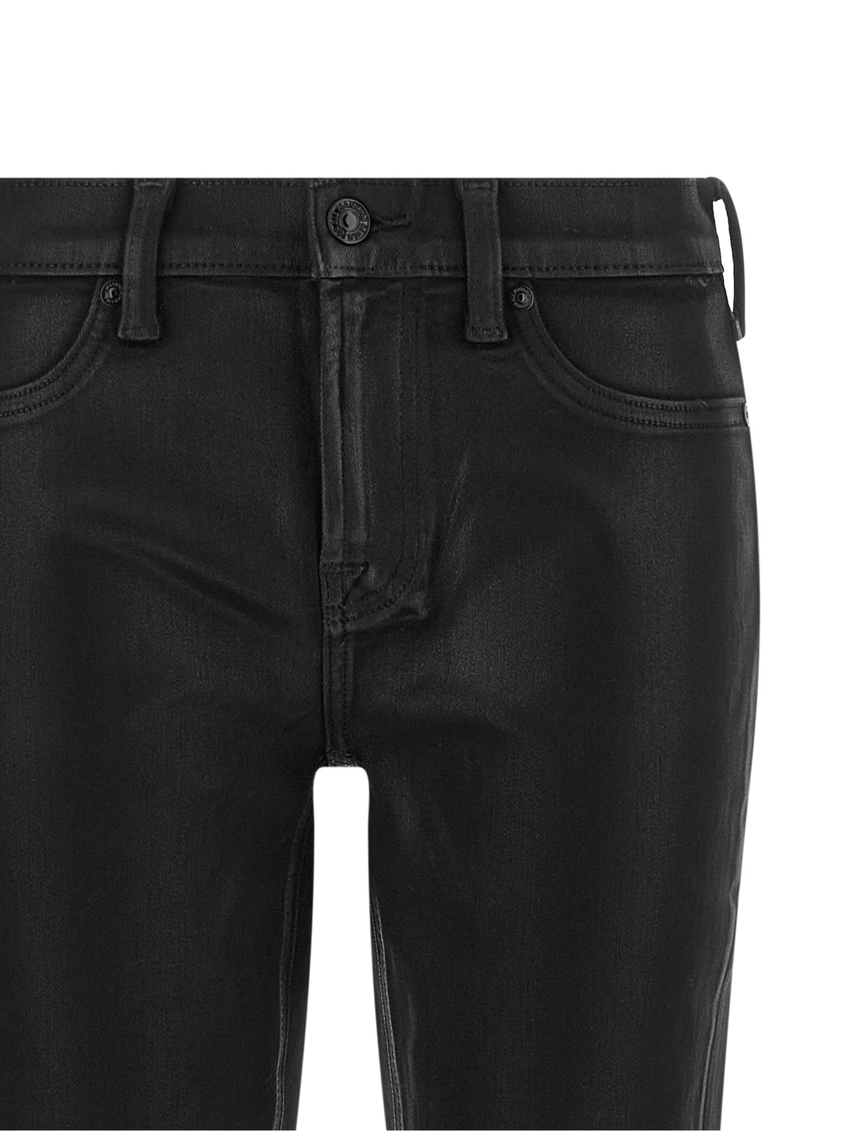 7 For All Mankind Leather Effect Jeans Black