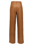 Nude Lucy Leather Effect Pants Brown, view 2