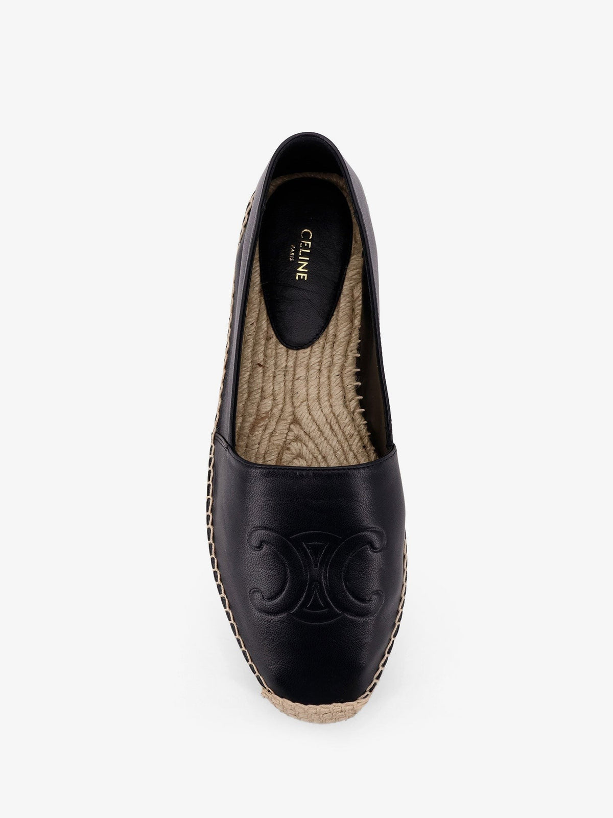 Celine Men's Leather Espadrilles Black, view 5